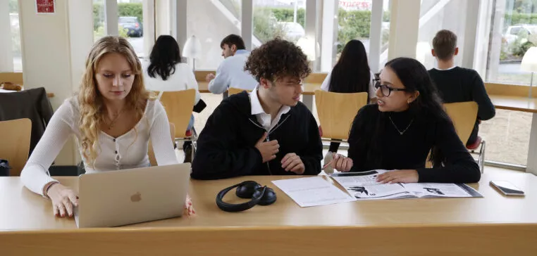 Etudiants en train de travailler